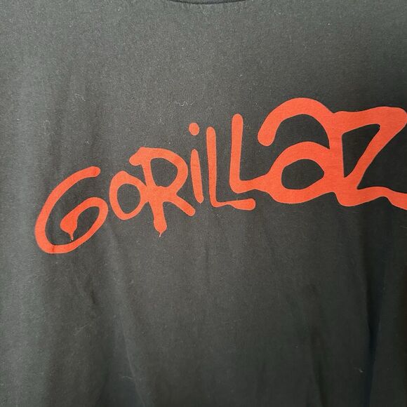 Gorillaz Band Black T Shirt Pacific Tag Red Script Men’s Size XL Music Y2K - Picture 2 of 7